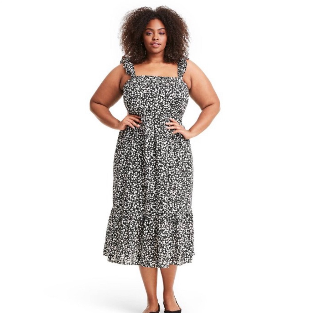 RIXO x Target Plus Size Ruffle Tie Strap Dress